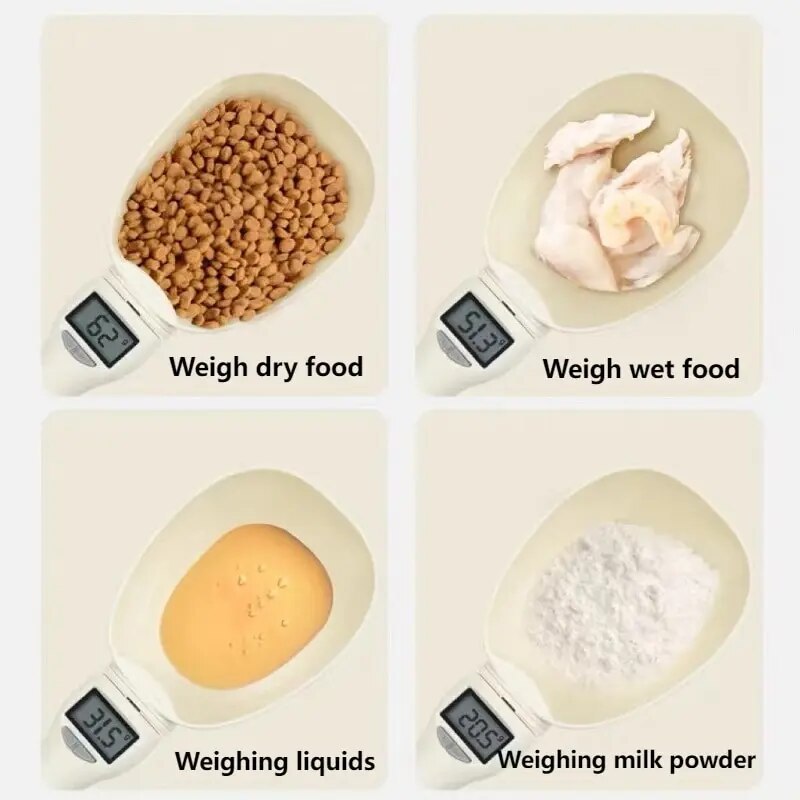 Precision Electronic Scale Food Spoon Scale Weighing Tool Dog Cat Feeding Food Measuring Spoon Digital Display Kitchen Scale