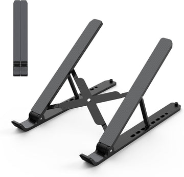 Adjustable Laptop Stand for Desk – Foldable & Portable ABS+Silicone Riser, Venti