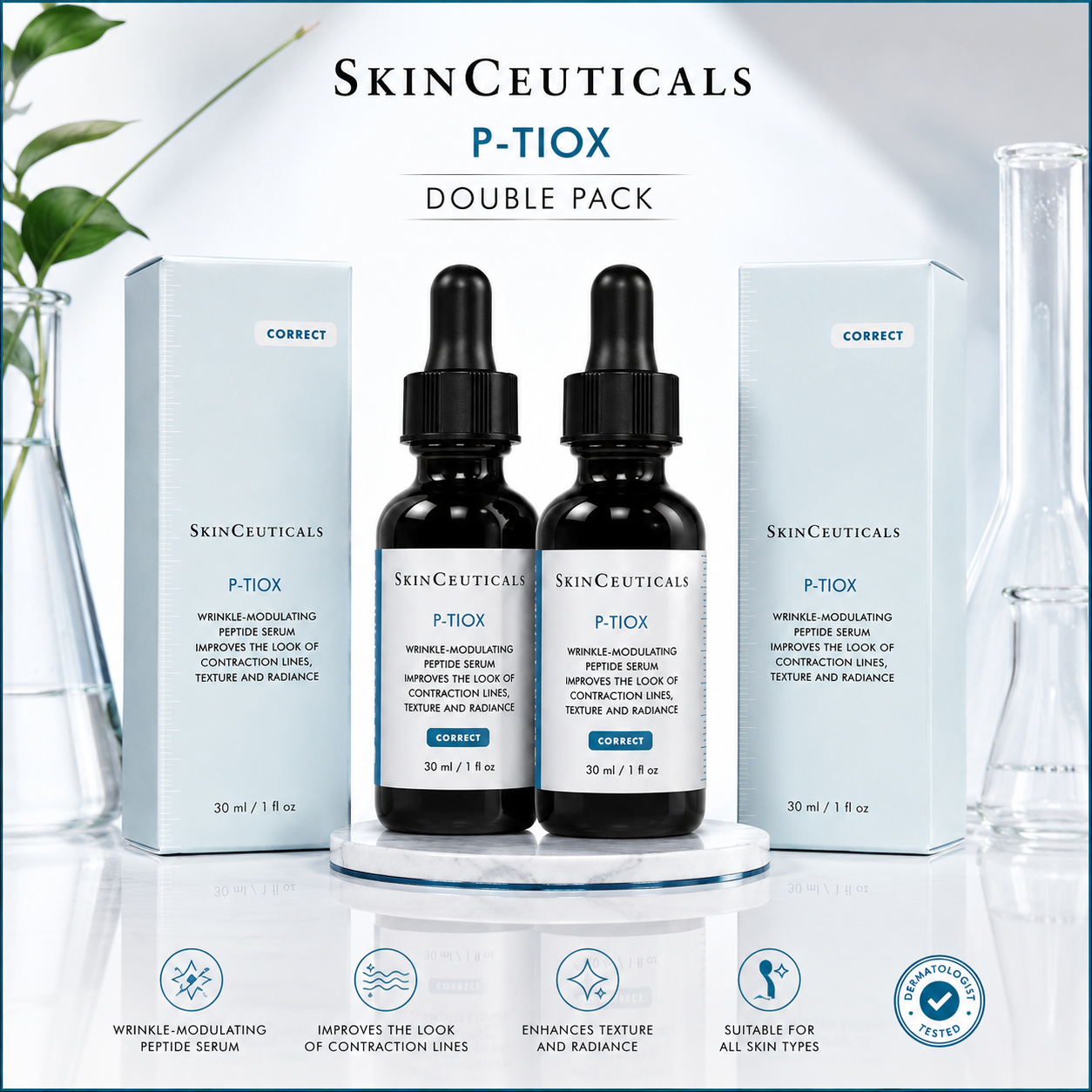 SkinCeuticals P-TIOX Peptide Serum 30 ml – Pack of 2