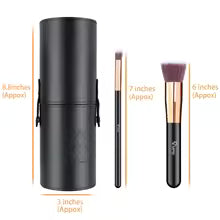 【Breeins】12 Pcs Travel Makeup Brush Set with Makeup Sponge and Brush Cleaner