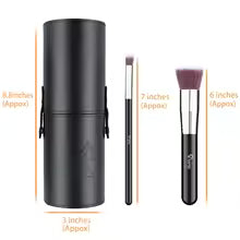 【Breeins】12 Pcs Travel Makeup Brush Set with Makeup Sponge and Brush Cleaner