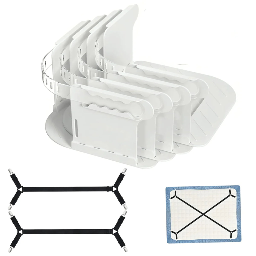 Portable Bed Rail Divider & Sheet Fastener Set