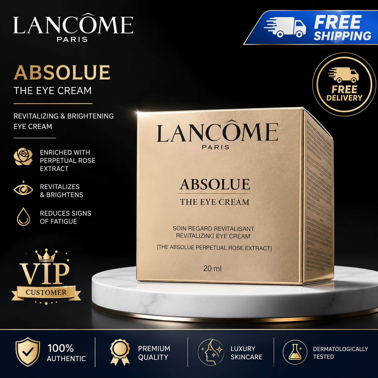 Lancôme Absolue Eye Cream 20ml – Anti-Aging & Brightening Eye Cream