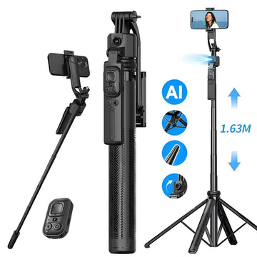 FANGTUOSI 360 Rotation Gimbal Stabilizer ,Selfie Stick Tripod for Smartphone Camera With Bluetooth shutter Stabilizer for Live